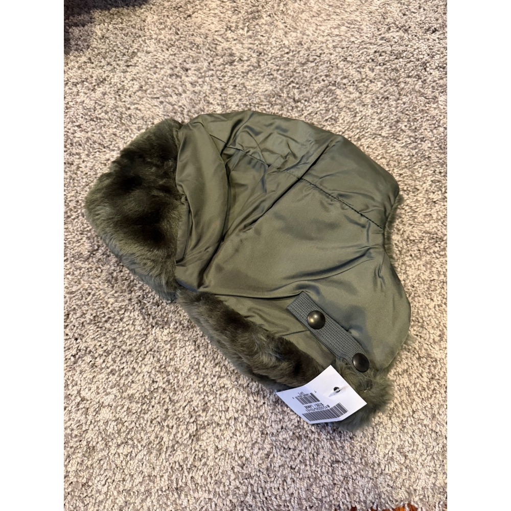 Propper Trapper Hat Mens Large Green B-9B Winter Flyers Helmet Faux Fur Flaps